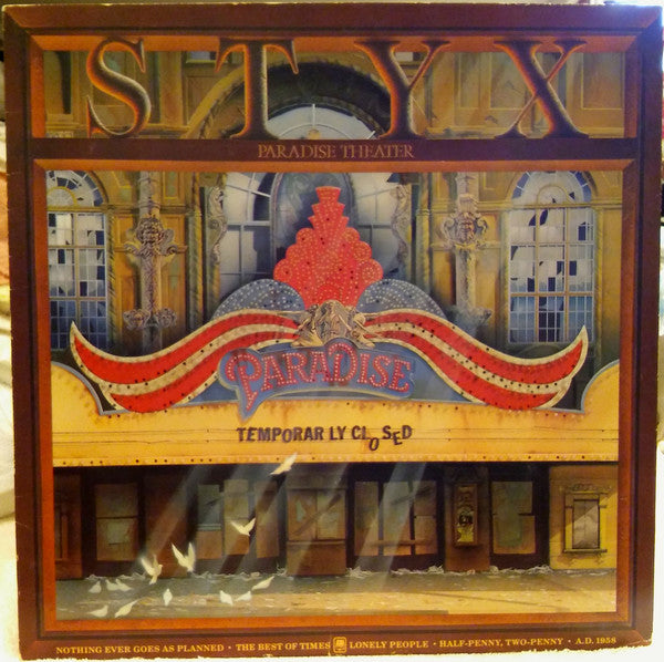 Styx : Paradise Theatre (LP, Album, Etch, Pit)