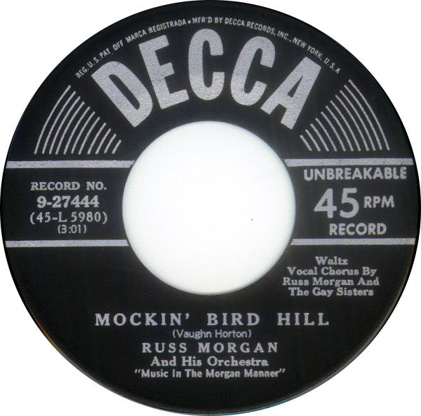 Russ Morgan And His Orchestra : Mockin' Bird Hill (7", Single, Los)