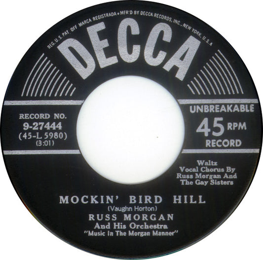 Russ Morgan And His Orchestra : Mockin' Bird Hill (7", Single, Los)