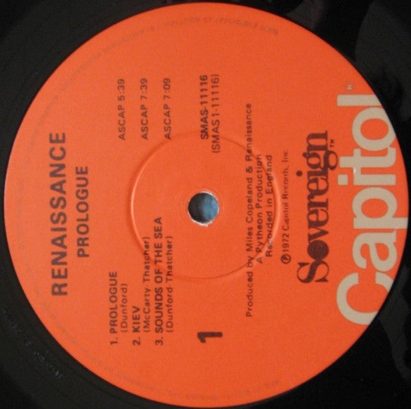Renaissance (4) : Prologue (LP, Album, RE, Win)