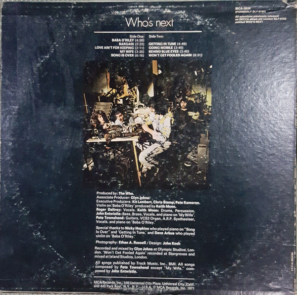 The Who : Who's Next (LP, Album, RE, Glo)