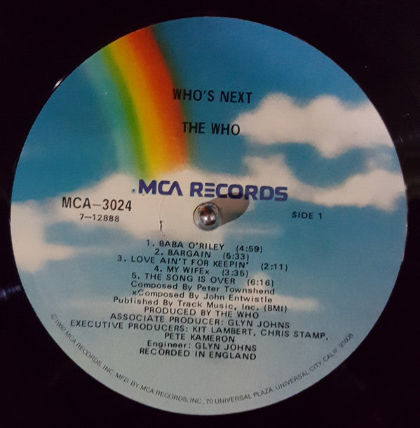 The Who : Who's Next (LP, Album, RE, Glo)