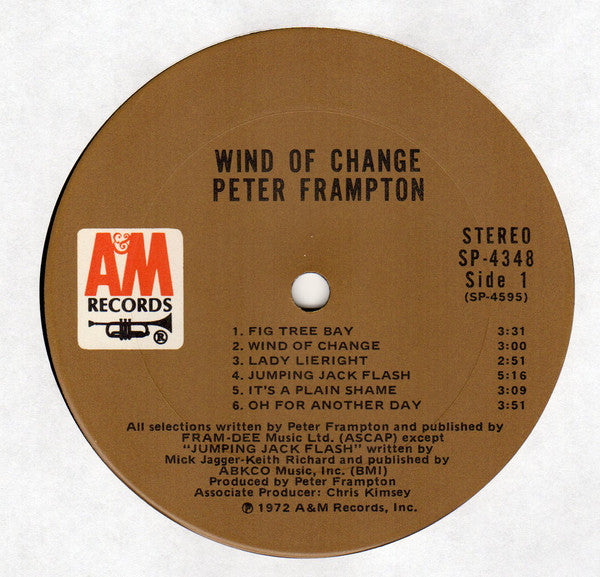 Peter Frampton : Wind Of Change (LP, Album, Ter)