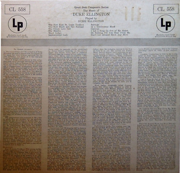 Duke Ellington : The Music Of Duke Ellington Played By Duke Ellington (LP, Comp, Mono, Mar)