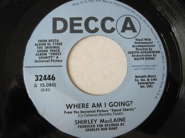 Shirley MacLaine : My Personal Property / Where Am I Going? (7", Single, Promo)