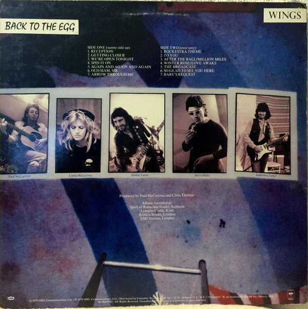 Wings (2) : Back To The Egg (LP, Album, No )
