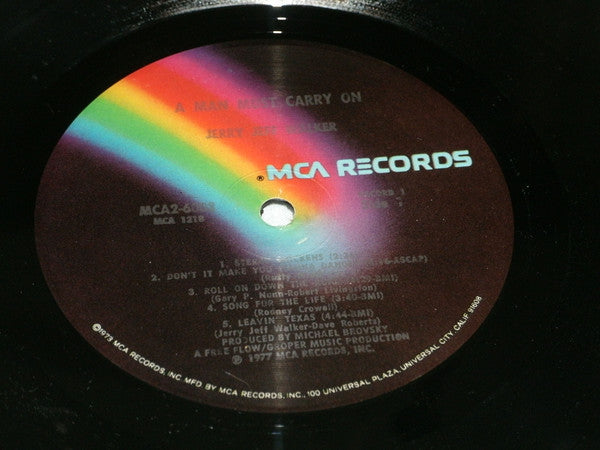 Jerry Jeff* : A Man Must Carry On (2xLP, Album, Glo)