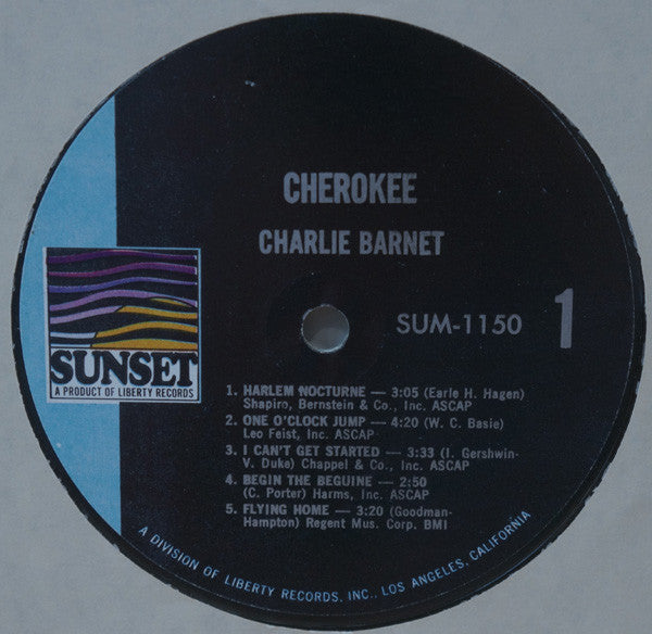 Charlie Barnet : Cherokee (LP, Album, Mono)