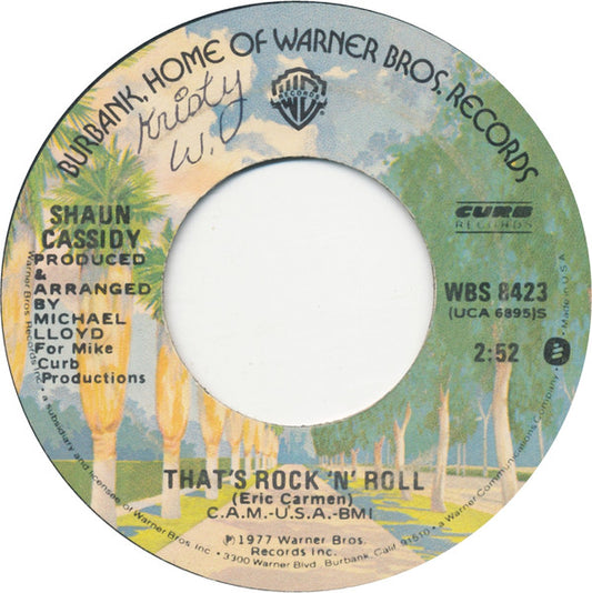 Shaun Cassidy : That's Rock 'N' Roll (7", Single, Jac)