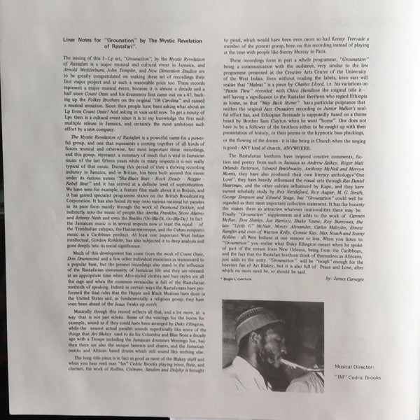 Count Ossie & The Mystic Revelation Of Rastafari* : Grounation (3xLP, RE)