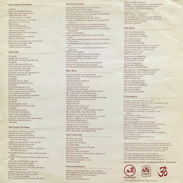 George Harrison : George Harrison (LP, Album, Jac)