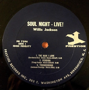 Willis Jackson : Soul Night - Live! (LP, Album, Mono)