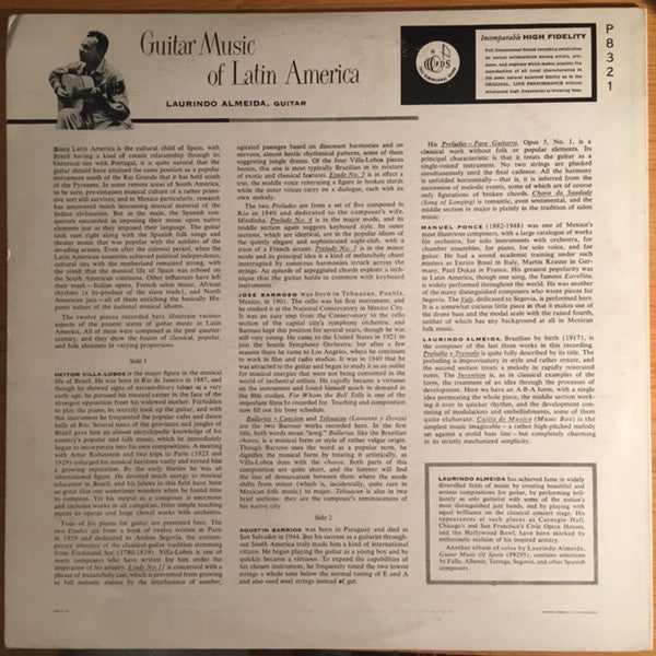 Laurindo Almeida : Guitar Music Of Latin America (LP, Mono)