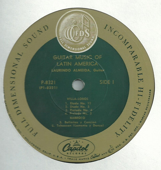 Laurindo Almeida : Guitar Music Of Latin America (LP, Mono)