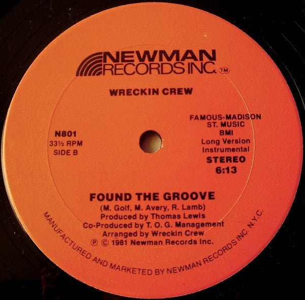Wreckin' Crew : Found The Groove (12")