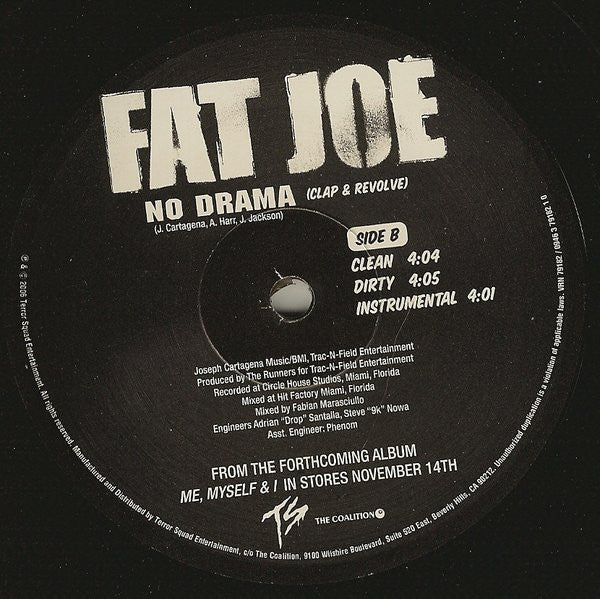 Fat Joe : Make It Rain / No Drama (Clap & Revolve) (12", Single)