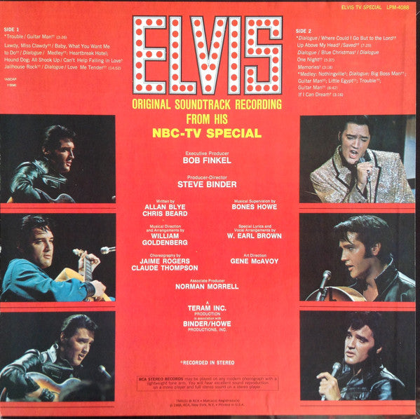 Elvis Presley : Elvis (TV Special) (LP, Album, Mono, Ind)