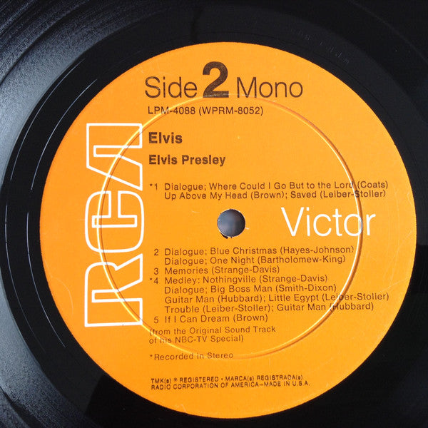 Elvis Presley : Elvis (TV Special) (LP, Album, Mono, Ind)