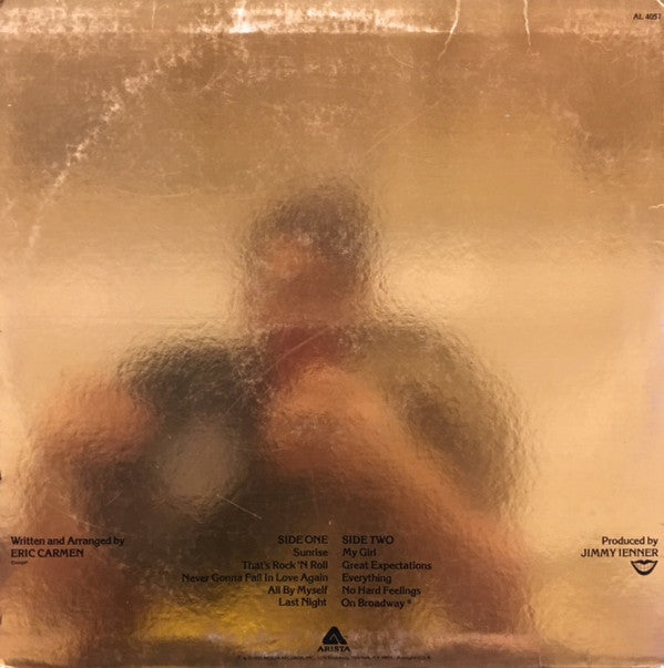 Eric Carmen : Eric Carmen (LP, Album, PRC)