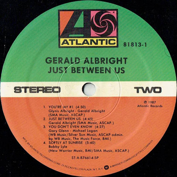 Gerald Albright : Just Between Us (LP, Album, SRC)