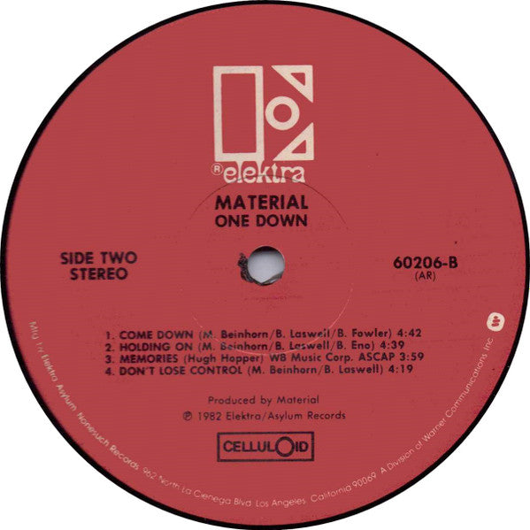 Material : One Down (LP, Album, AR)