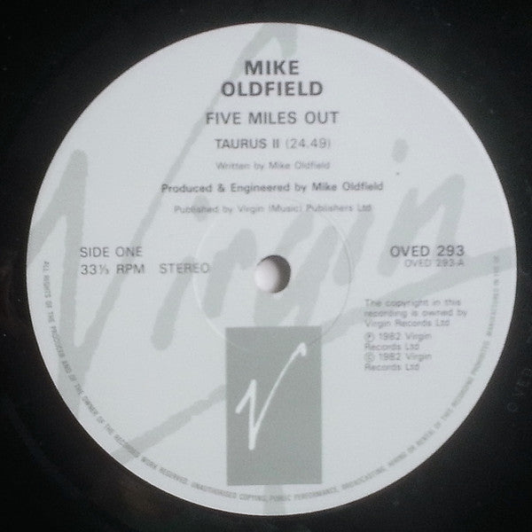 Mike Oldfield : Five Miles Out (LP, Album, RE, Gat)