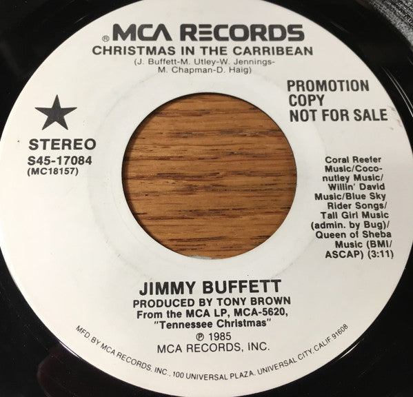 Jimmy Buffett : Christmas In The Carribean (7", Single, Promo)