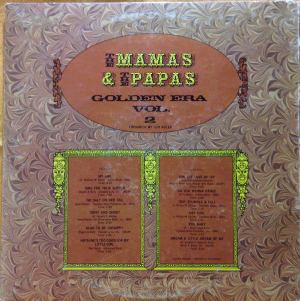 The Mamas & The Papas : Golden Era Vol. 2 (LP, Comp, Mon)