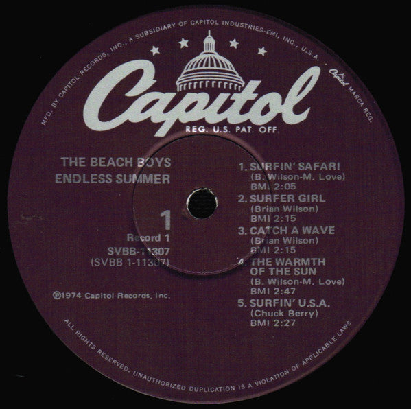 The Beach Boys : Endless Summer (2xLP, Comp, RE, Win)