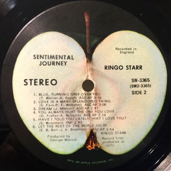 Ringo Starr : Sentimental Journey (LP, Album, Scr)