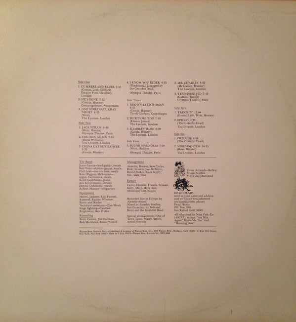 The Grateful Dead : Europe '72 (3xLP, Album, RE, Tri)