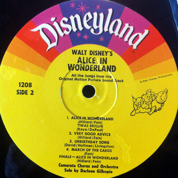 Camarata Chorus And Orchestra : Walt Disney's Alice In Wonderland - All The Songs From The Original Motion Picture Soundtrack (LP, Album, RE, RP)