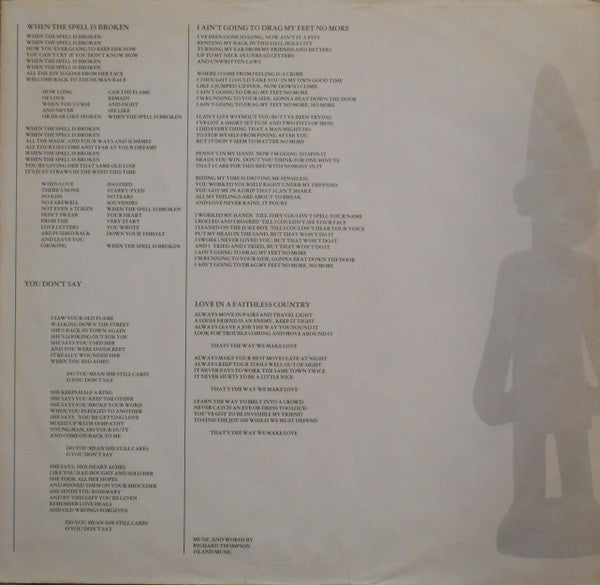 Richard Thompson : Across A Crowded Room (LP, Album, 53 )