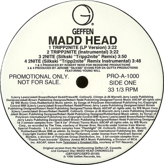 Madd Head : Tripp2nite (12", Promo)