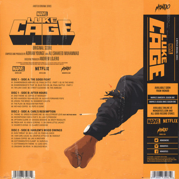 Adrian Younge & Ali Shaheed Muhammad : Luke Cage - Original Soundtrack (2xLP, Album, Yel)