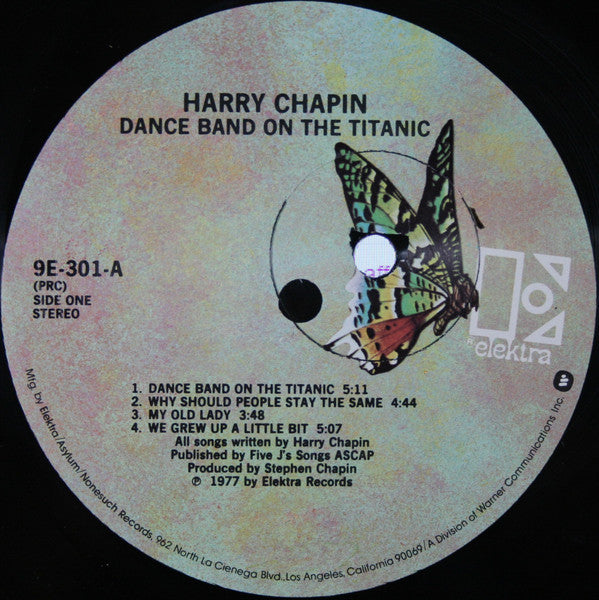 Harry Chapin : Dance Band On The Titanic (2xLP, Album, PRC)