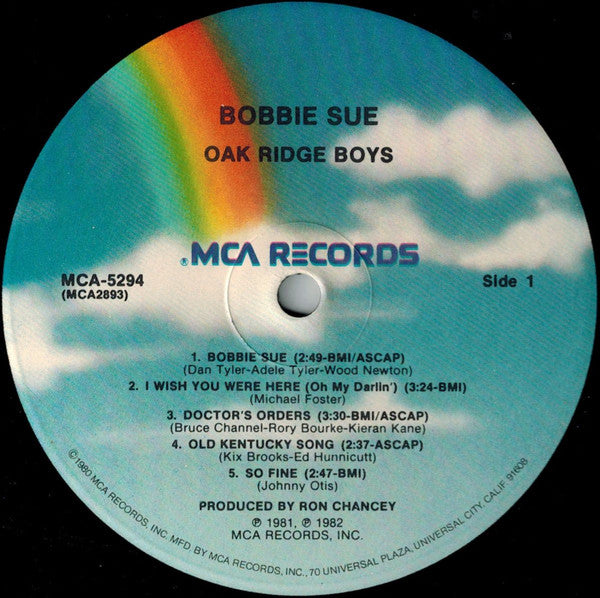 Oak Ridge Boys* : Bobbie Sue (LP, Album, Pin)
