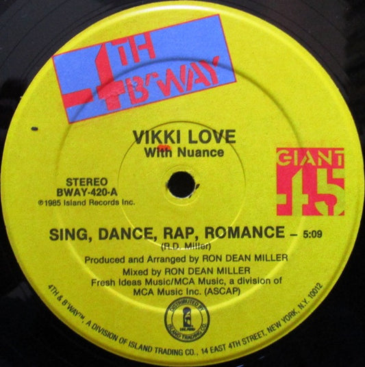 Vikki Love With Nuance : Sing, Dance, Rap, Romance (12")