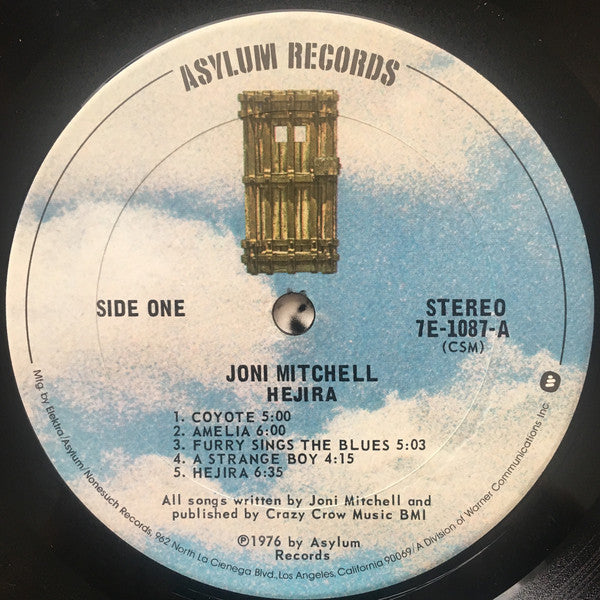 Joni Mitchell : Hejira (LP, Album, CSM)