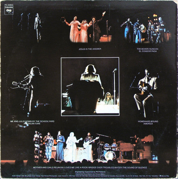 Paul Simon With Urubamba And The Jessy Dixon Singers : Paul Simon In Concert Live Rhymin' (LP, Album, Pit)