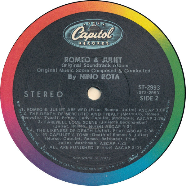 Nino Rota : Romeo & Juliet (LP, Album, Jac)