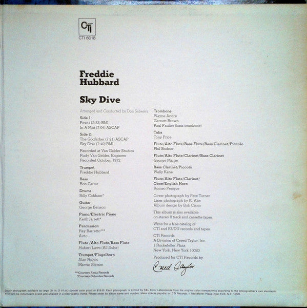 Freddie Hubbard : Sky Dive (LP, Album, Gat)