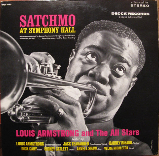 Louis Armstrong And The All Stars* : Satchmo At Symphony Hall (2xLP, Album, Gat)