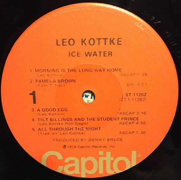 Leo Kottke : Ice Water (LP, Album, Jac)