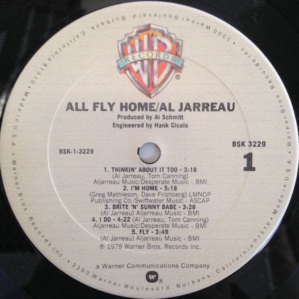 Al Jarreau : All Fly Home (LP, Album, Club, Col)