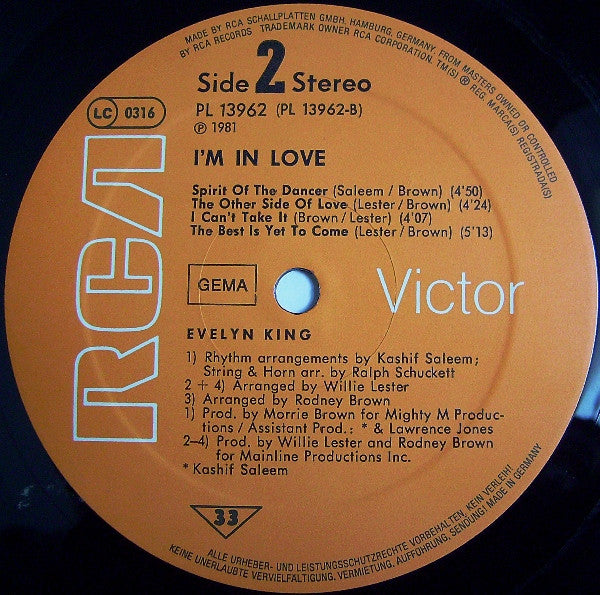 Evelyn King : I'm In Love (LP, Album)
