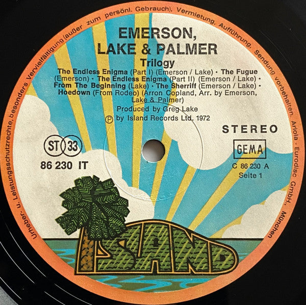 Emerson, Lake & Palmer : Trilogy (LP, Album, Gat)