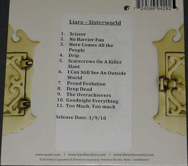 Liars : Sisterworld (CD, Album, Promo, Adv)