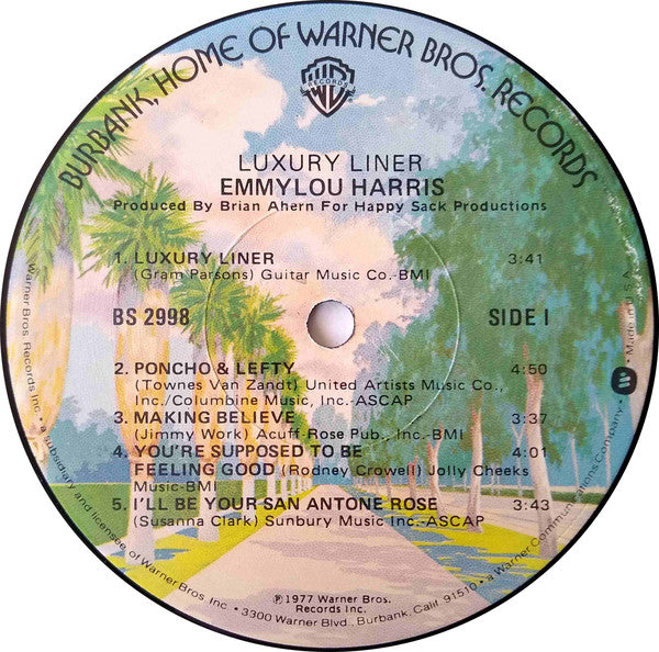 Emmylou Harris : Luxury Liner (LP, Album, Los)