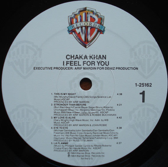 Chaka Khan : I Feel For You (LP, Album, All)